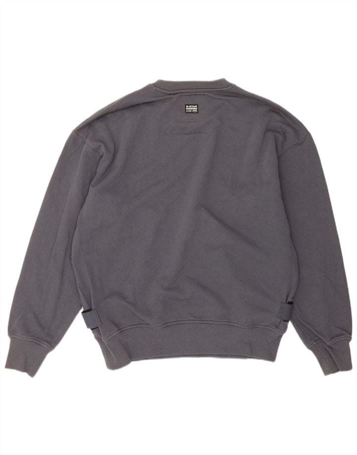 G-Star Homme Sweatshirt Jumper Large Gris Coton
