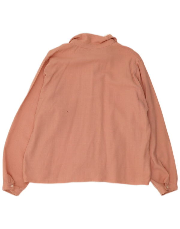 Chemisier chemise femme vintage UK 16 Grand Rose