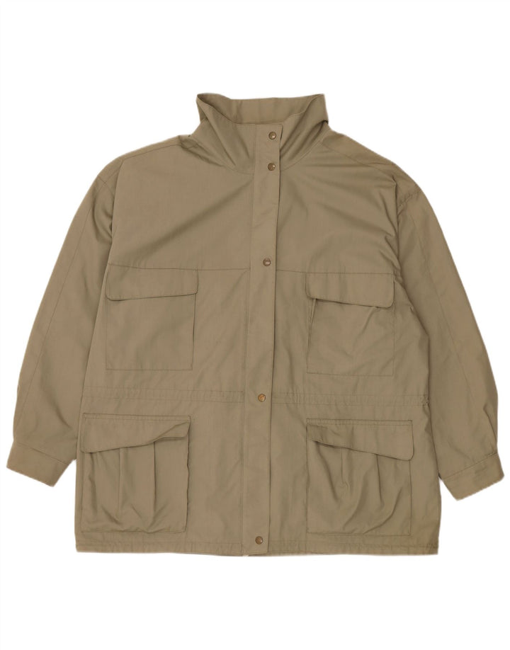 Diolen Veste de pluie à capuche coupe ample pour femme EU 48 2XL Kaki Polyester