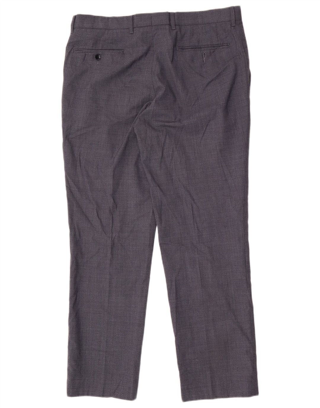 Marks & Spencer Pantalon de Costume Droit Autograph Homme W34 L29 Laine Bleue