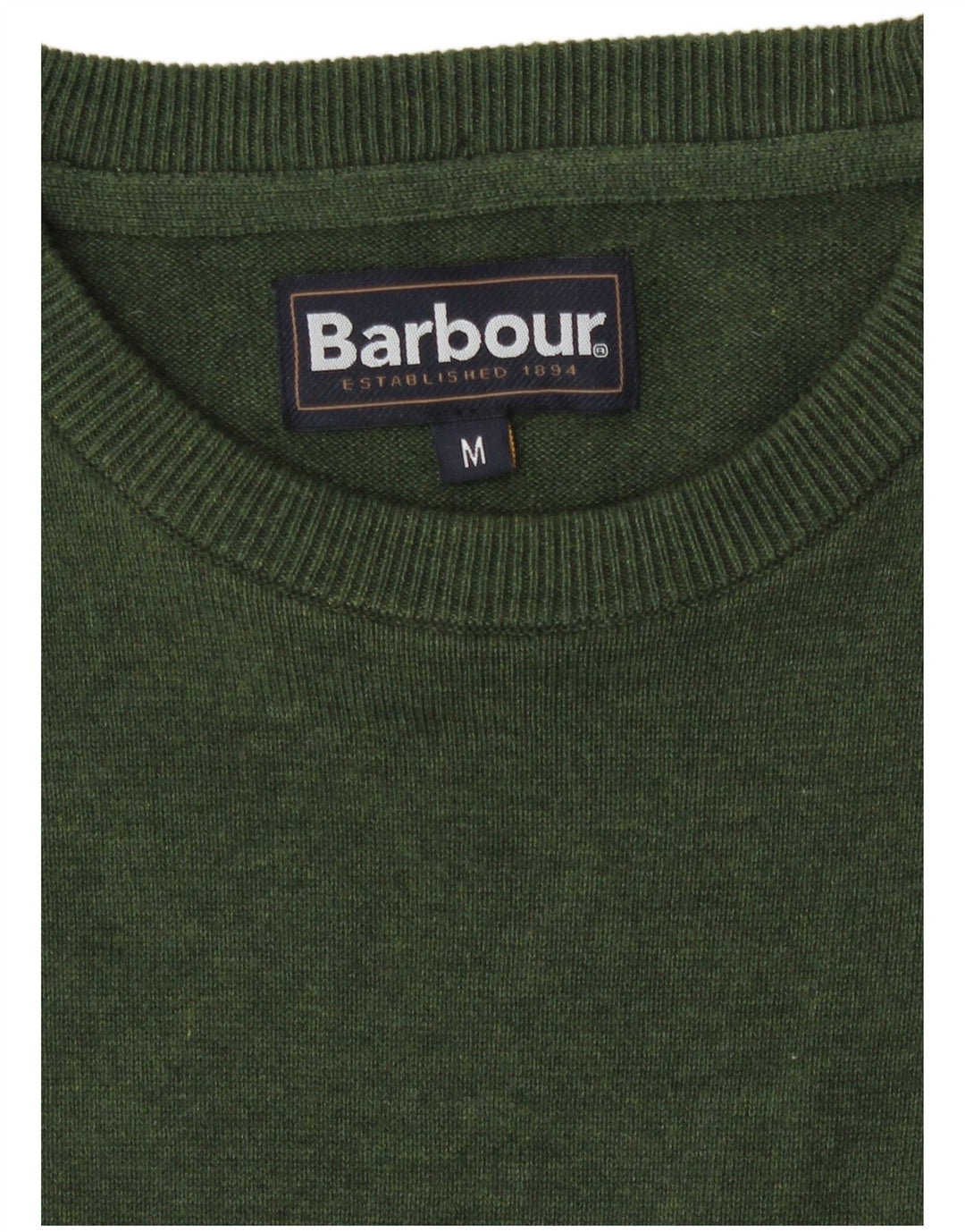 Barbour Pull à col rond pour homme Vert moyen
