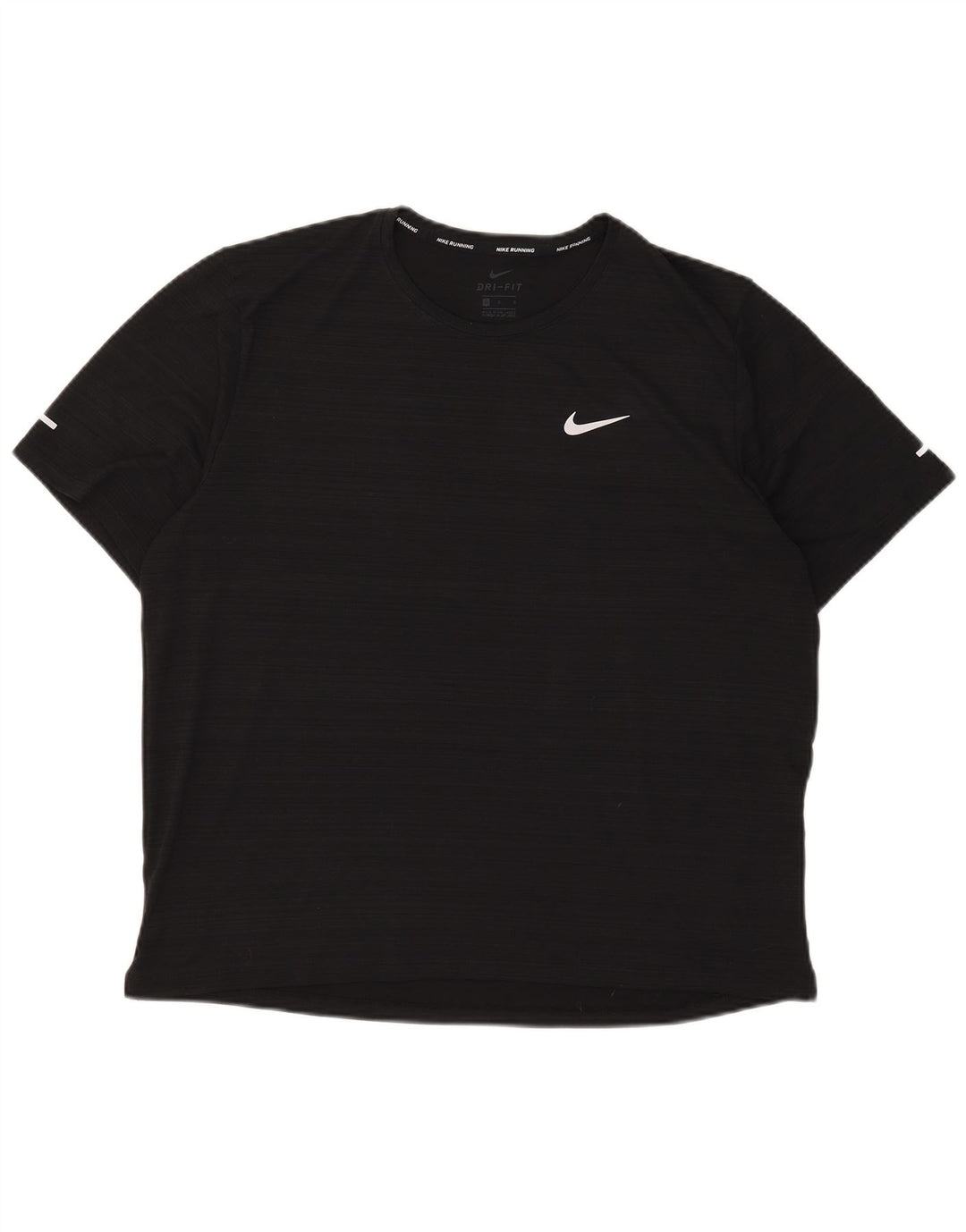 Nike T-shirt Dri Fit pour homme en polyester à fines rayures noires