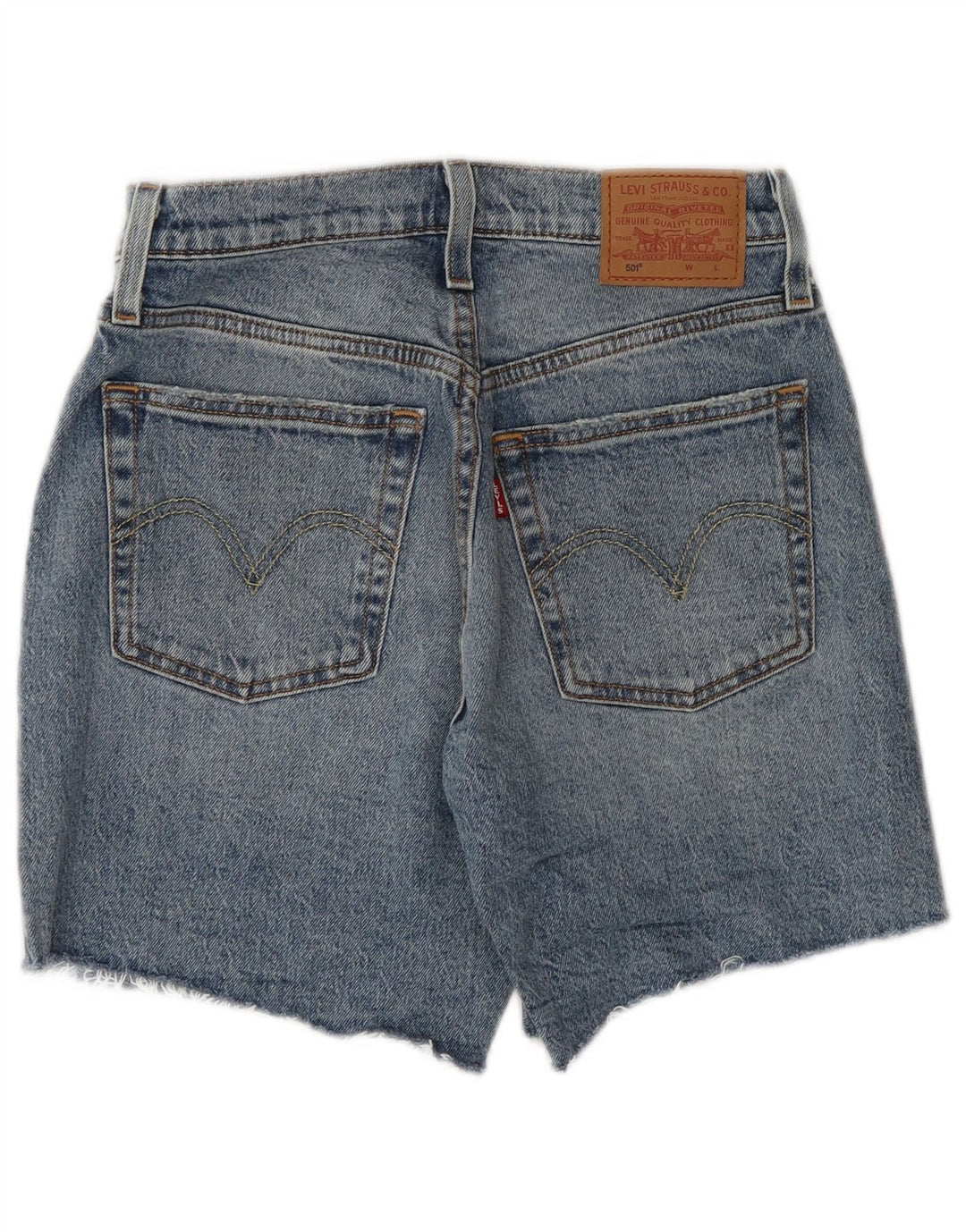 Levi's Short en Jean 501 Distressed Femme W26 Petit Bleu
