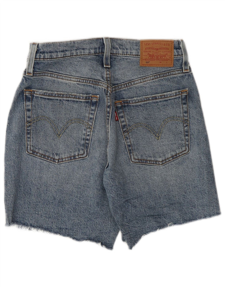 Levi's Short en Jean 501 Distressed Femme W26 Petit Bleu