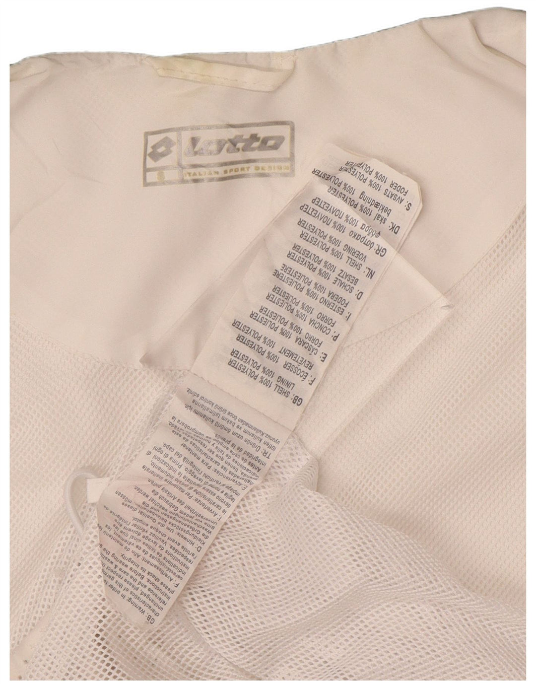 Lotto Veste de Pluie Homme UK 36/38 Petit Blanc Colorblock Polyester