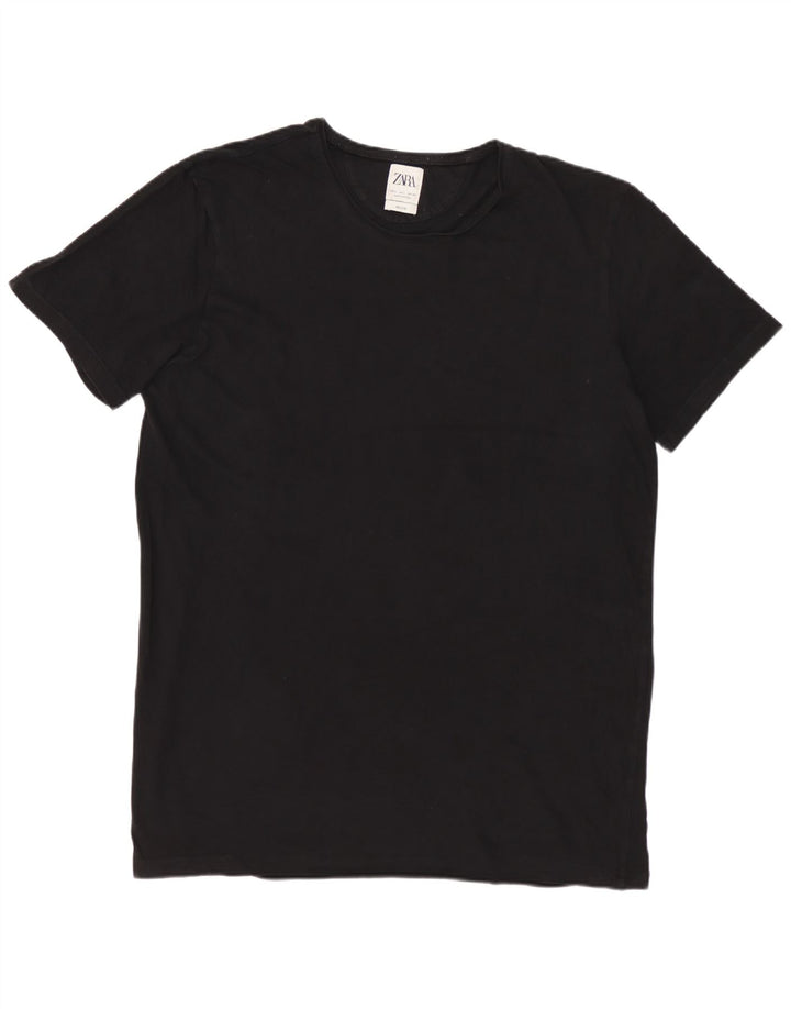 ZARA T-Shirt Homme Haut Large Noir
