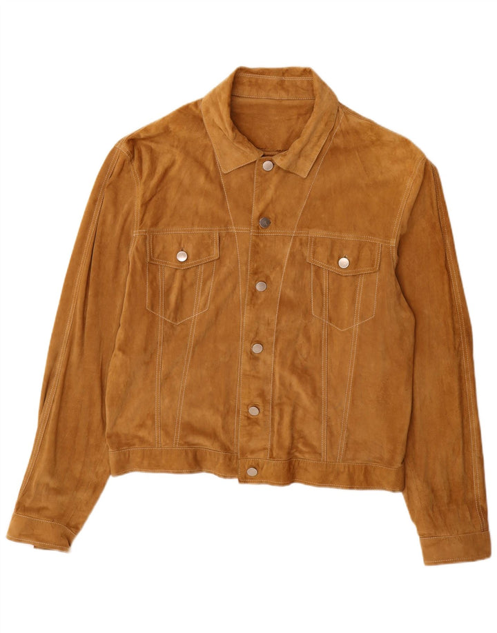 veste en daim homme vintage IT 52 XL Cuir Beige