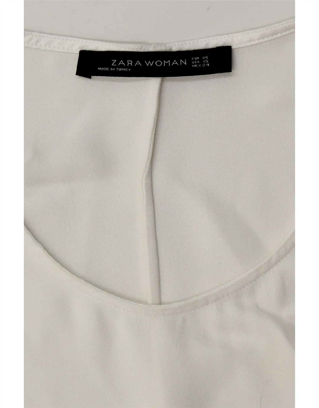 Zara Chemisier à manches longues pour femme UK 6 XS Blanc