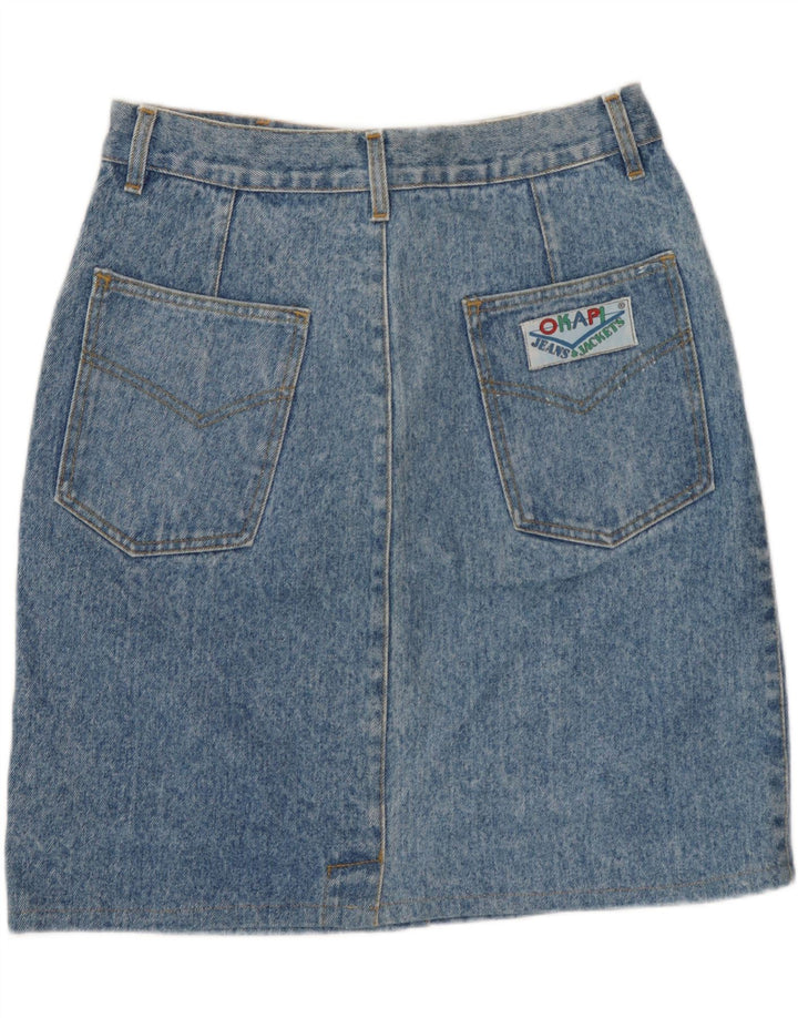 VINTAGE Jupe en jean femme W32 Grand coton bleu