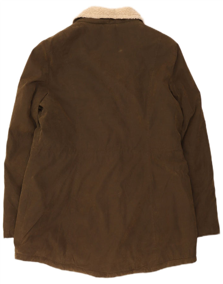 Nautica Veste Parka Sherpa Femme UK 16 Large Kaki Polyester