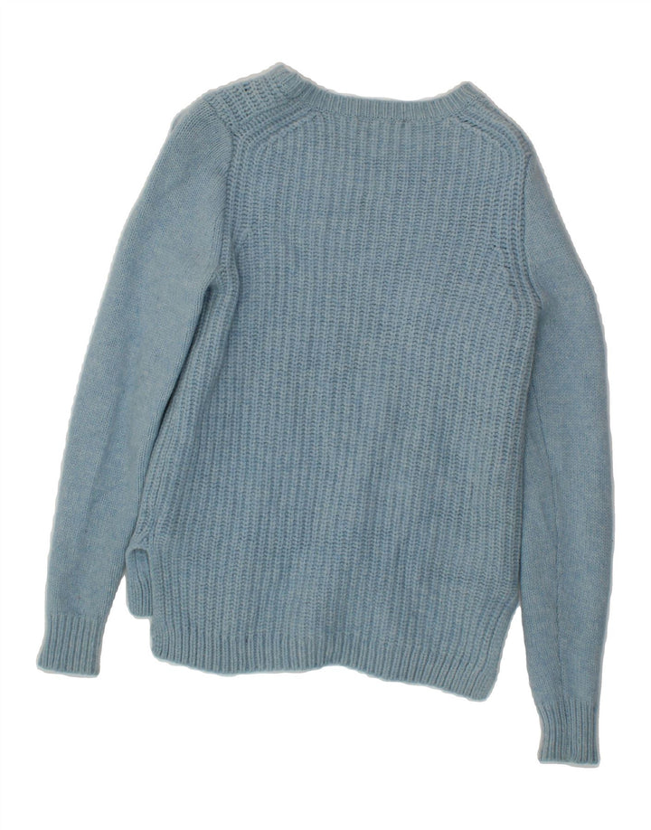 J. CREW Womens Boat Neck Jumper Sweater UK 10 Small Blue Wool Vintage J. Crew and Second-Hand J. Crew from Messina Hembry 