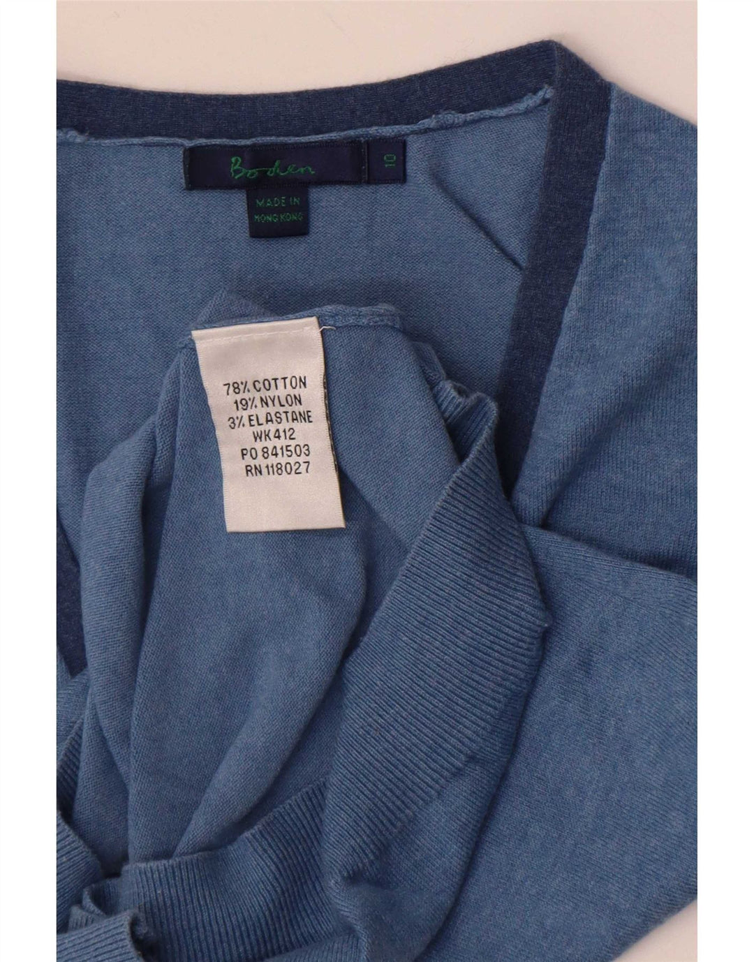 Boden Womens Vest Débardeur UK 10 Small Bleu Coton