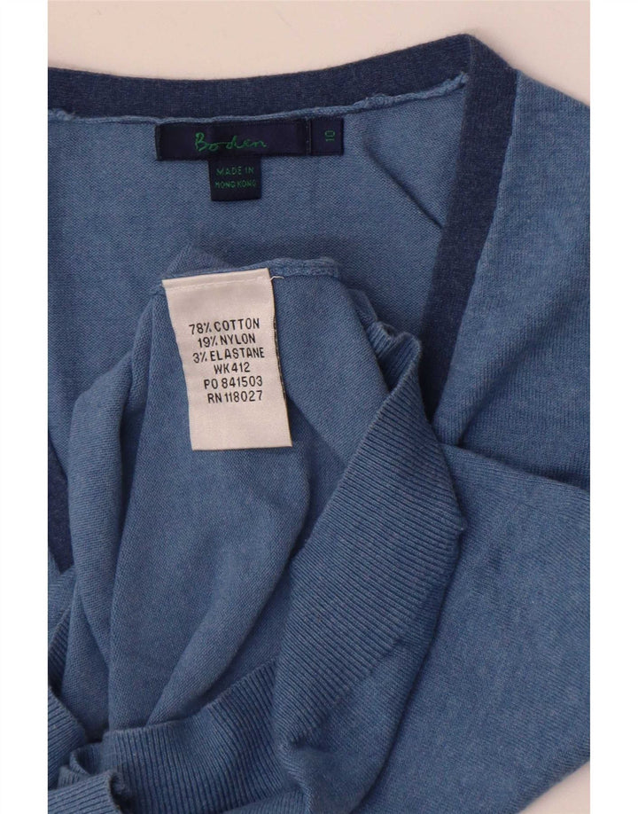 Boden Womens Vest Débardeur UK 10 Small Bleu Coton