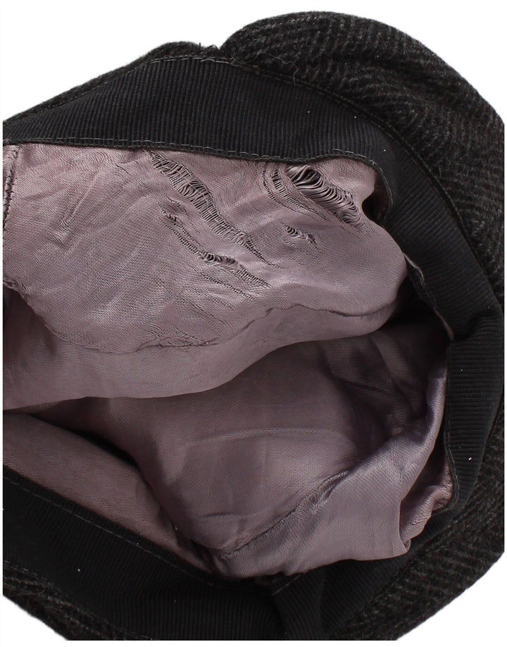 Casquette plate vintage pour hommes, gris moyen, à chevrons, classique