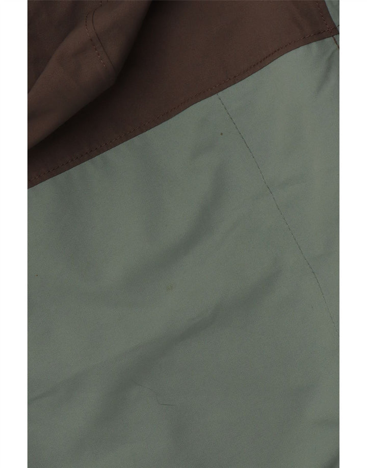 COLUMBIA Imperméable à capuche pour femme UK 44 Polyester color block vert moyen