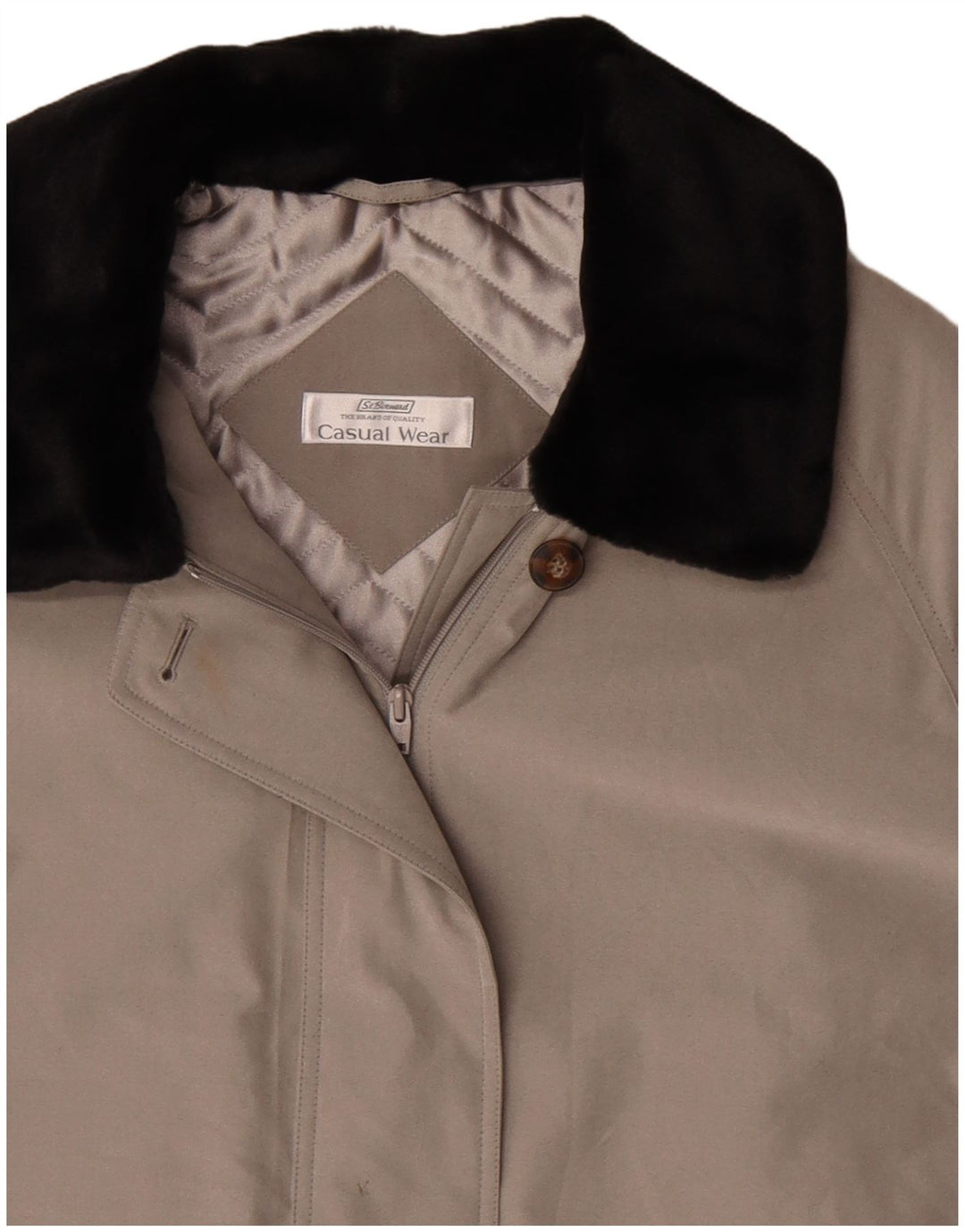 ST. BERNARD Manteau Femme UK 20 2XL Gris Colorblock Polyester