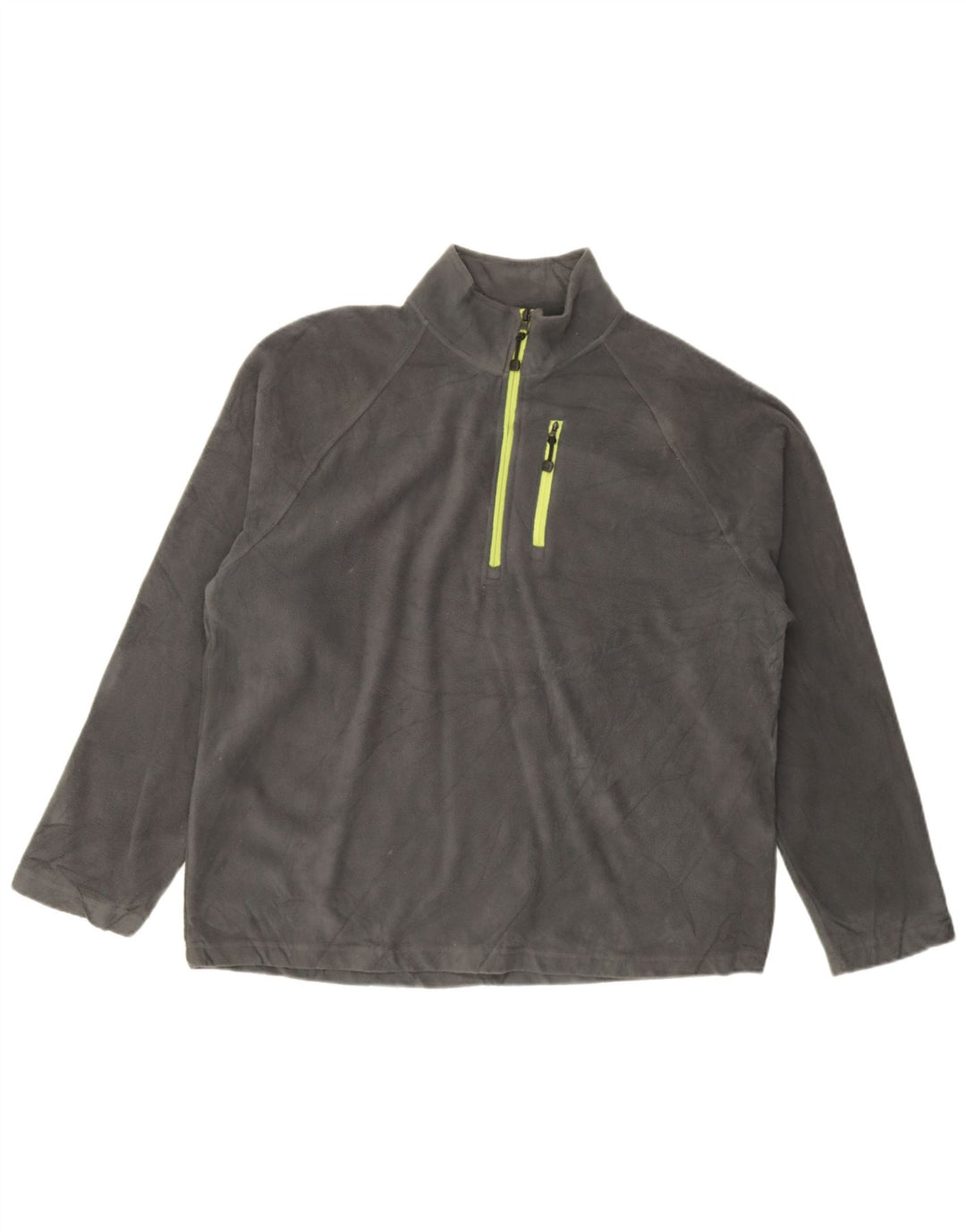 Starter Pull polaire à col zippé pour homme UK 42/44 Large Gris Polyester
