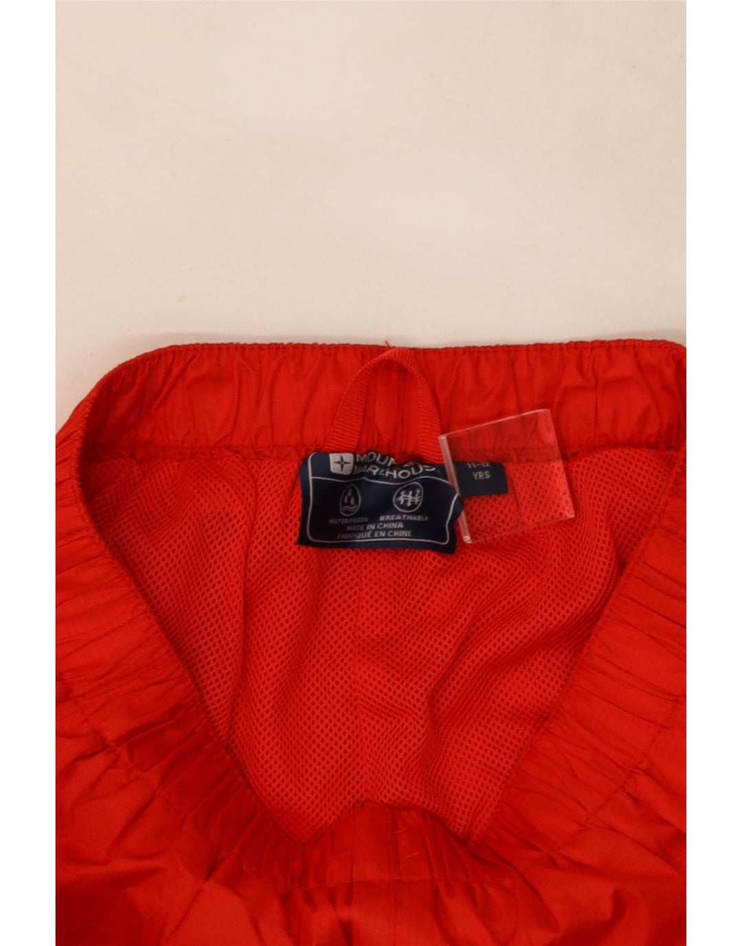 Mountain Warehouse Pantalon imperméable garçon 11-12 ans Rouge Polyester