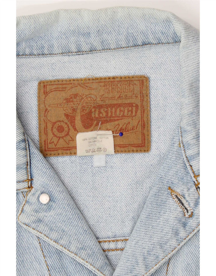 Casucci Veste en jean pour homme UK 40 Large Bleu Coton