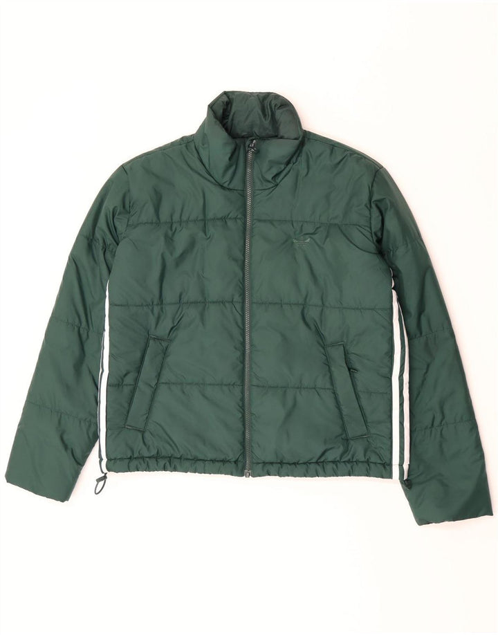 Adidas Veste rembourrée surdimensionnée pour femme UK 10 Petit Vert Polyester