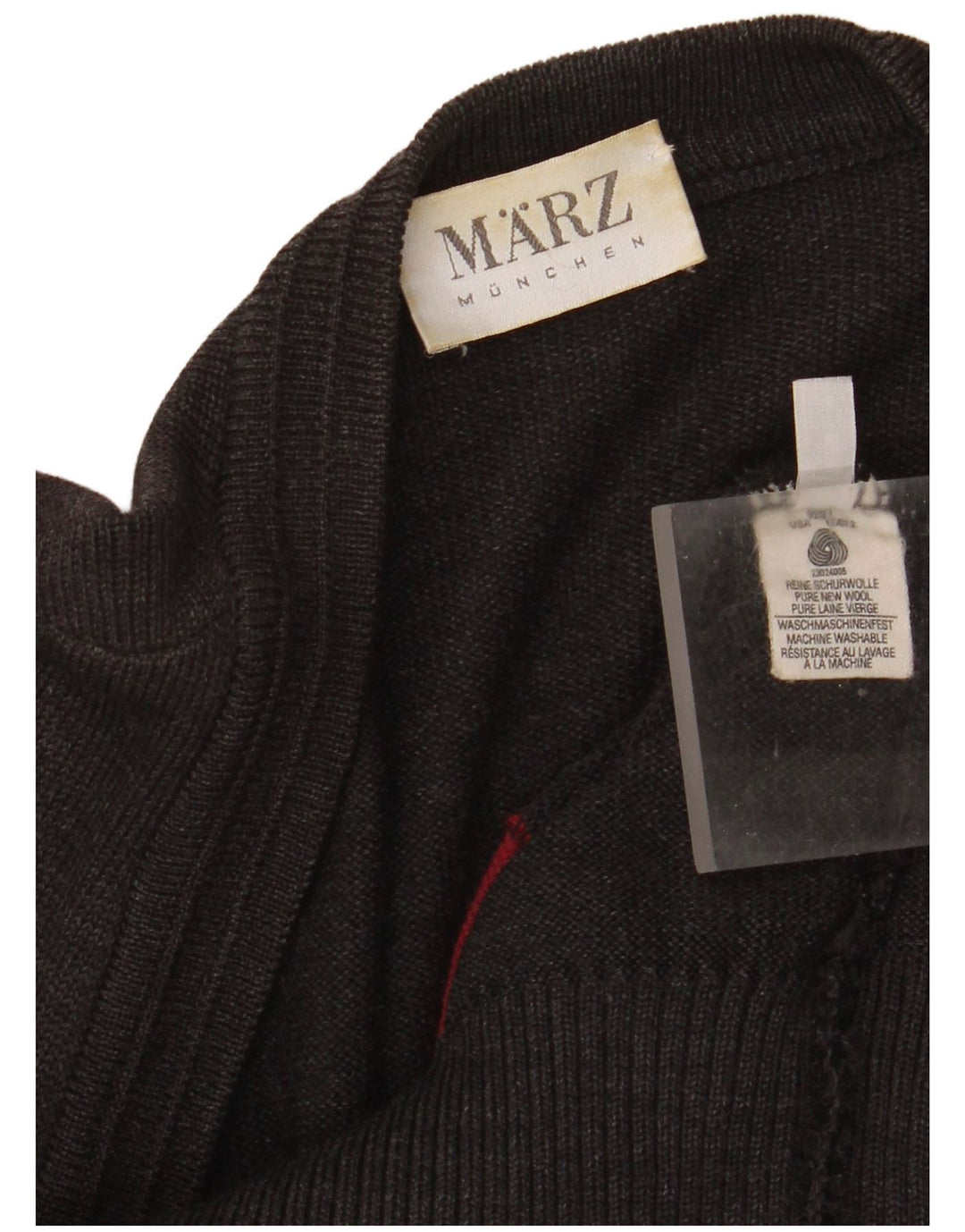 Marz Cardigan Homme Pull Large Gris Géométrique Laine Vierge