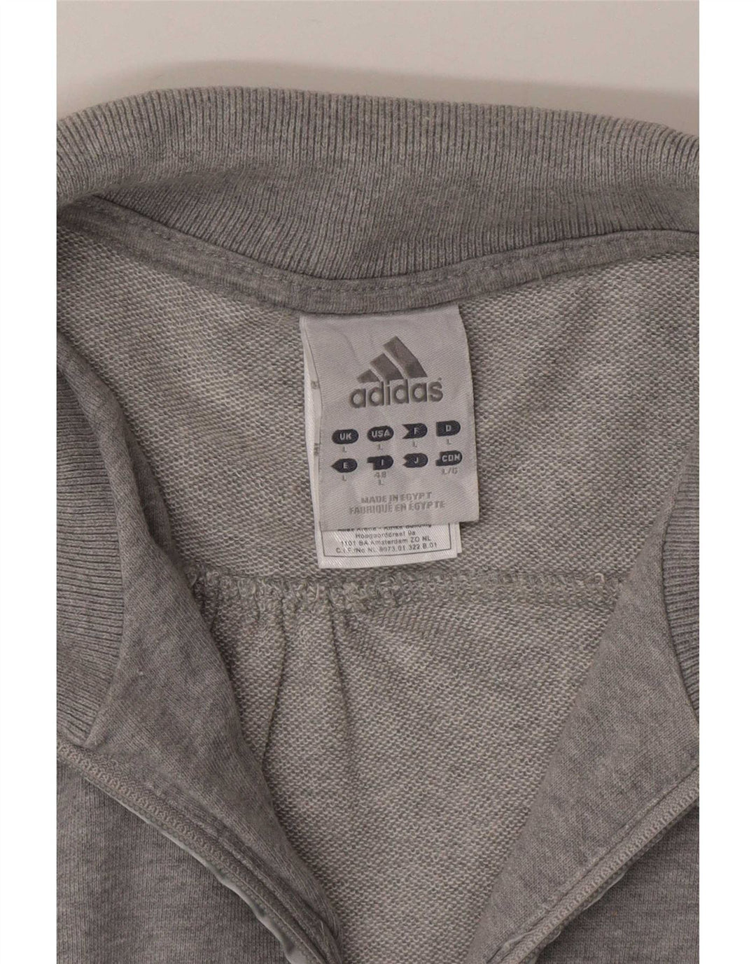 Adidas Veste de survêtement pour femme UK 16 Large Gris Coton