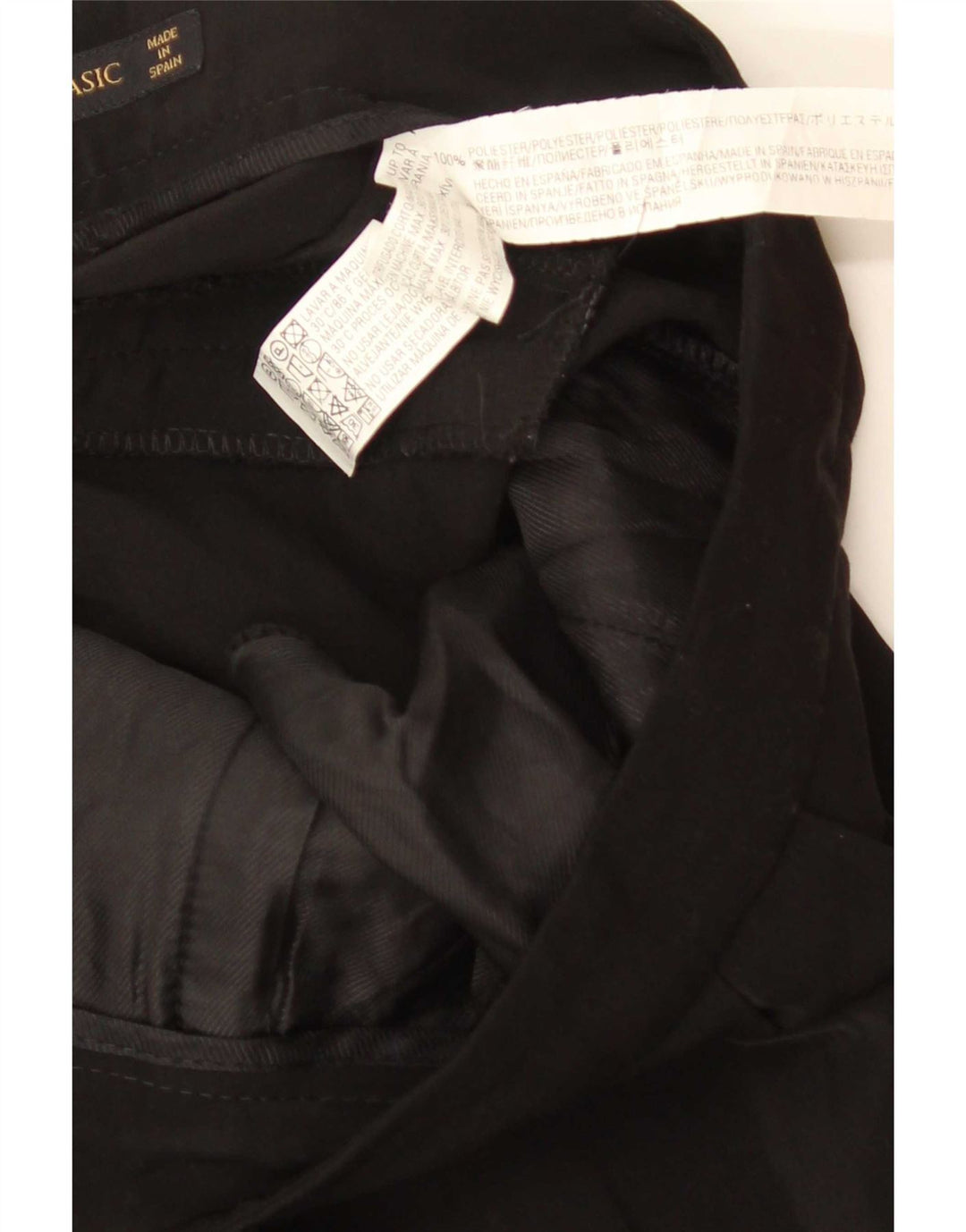 Zara Pantalon décontracté pour femme Taille M W28 L32 Noir Polyester