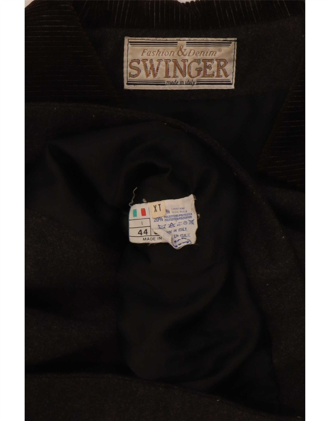 Swinger Veste Boléro Double Boutonnage Femme IT 44 Laine Gris Moyen