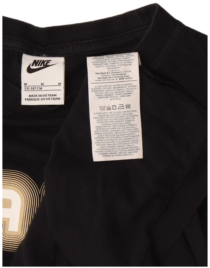 Nike Garçon Graphic T-Shirt Top 10-11 ans Coton Noir Moyen