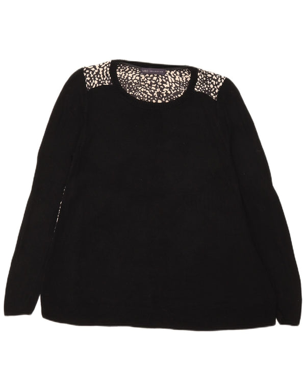 Marks & Spencer Haut à manches longues pour femme UK 42 Medium Noir Imprimé animal