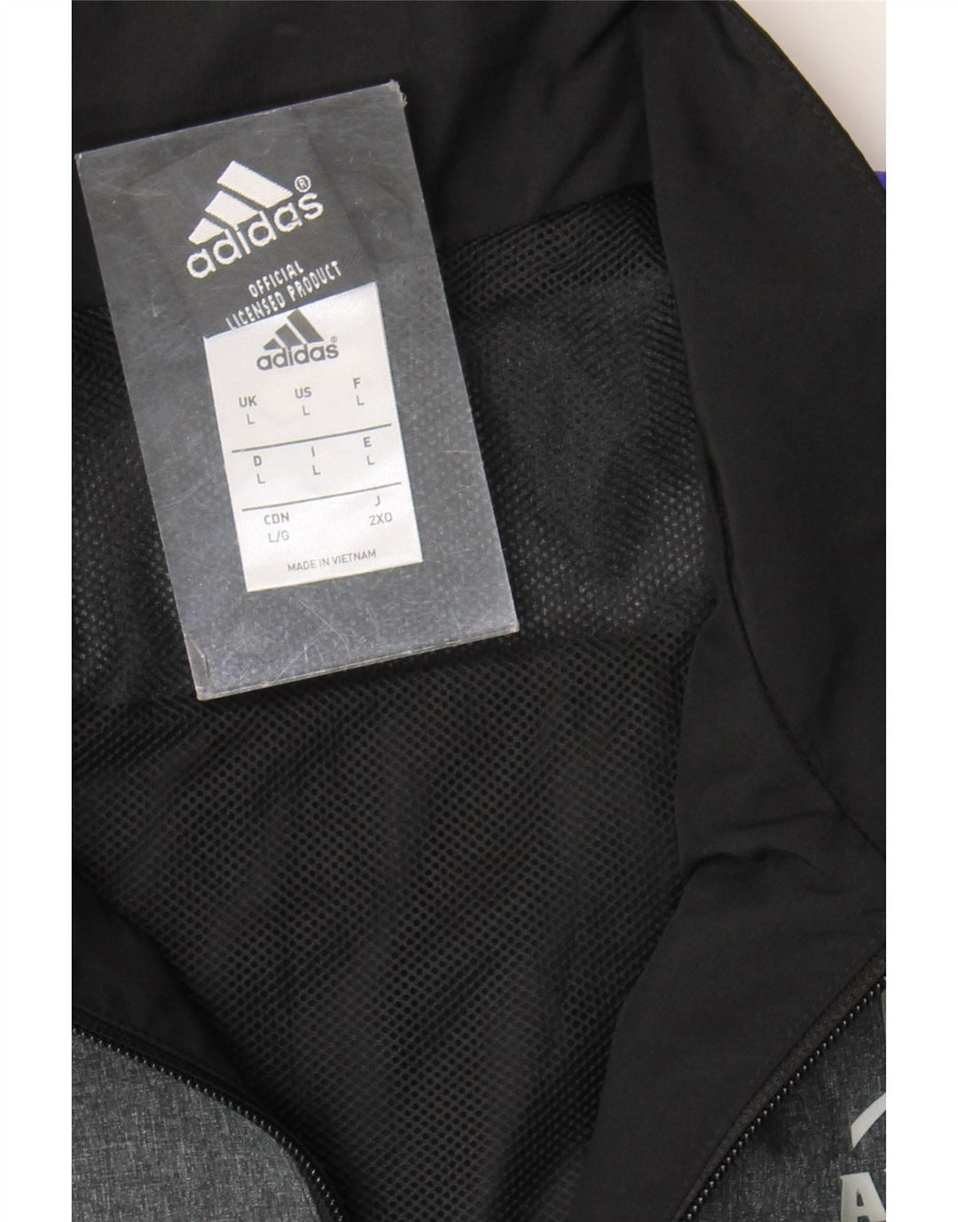 Adidas Hommes All Blacks Graphic Survêtement Top Veste Large Noir Colorblock