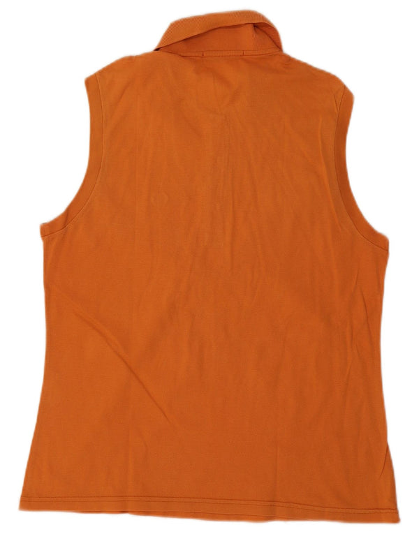 Sergio Tacchini Polo sans manches Milano pour femme UK 14 Large Orange