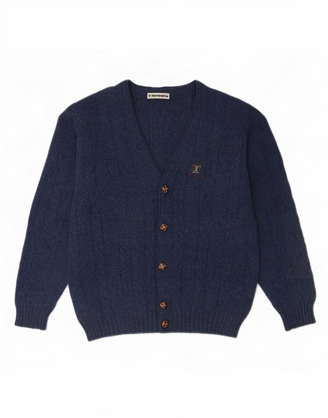Burlington Pull Cardigan Homme IT 48 Laine Bleu Marine Moyen