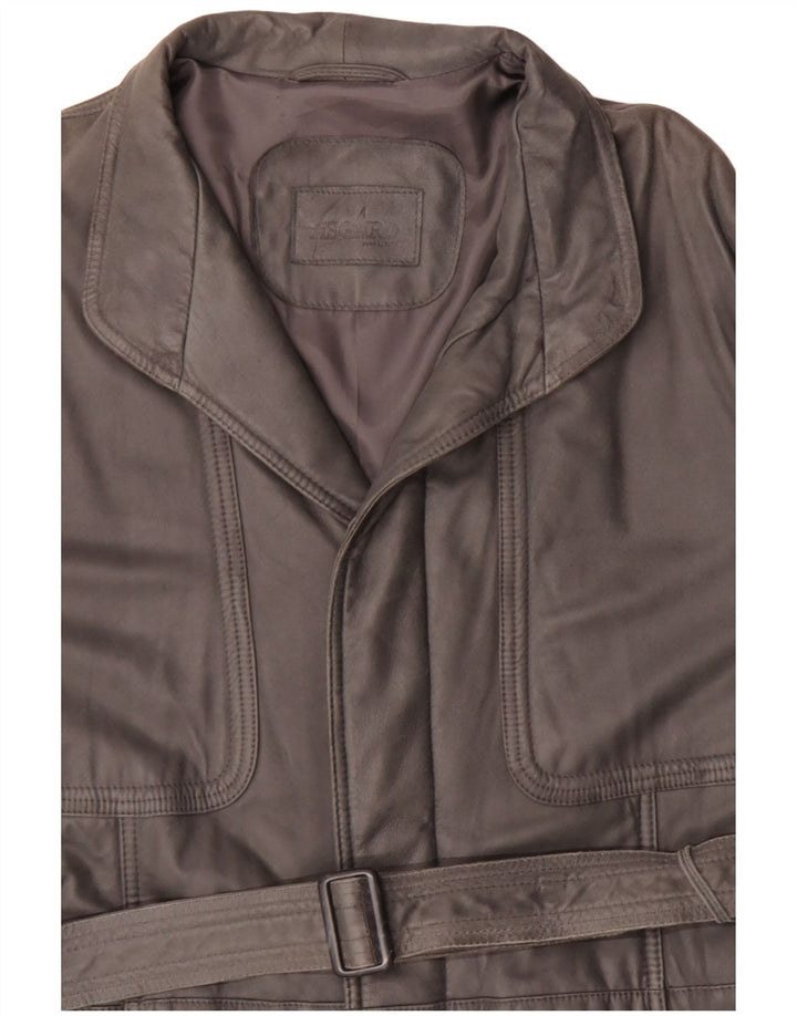 Asgard Manteau en cuir pour homme UK 42 XL Gris