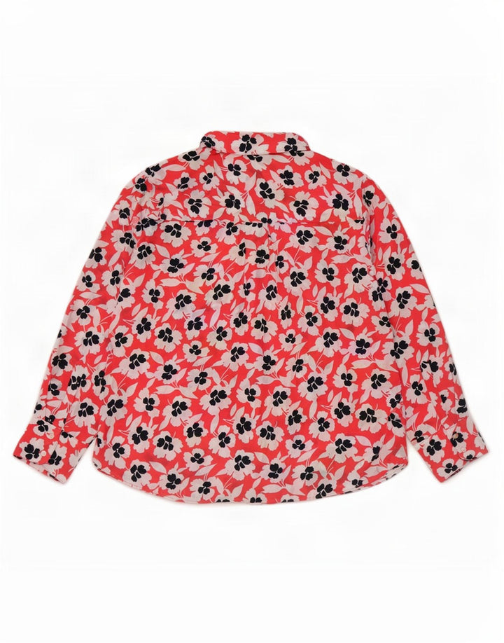 Marks & Spencer Chemisier surdimensionné pour femme UK 18 XL Rouge Floral Polyester