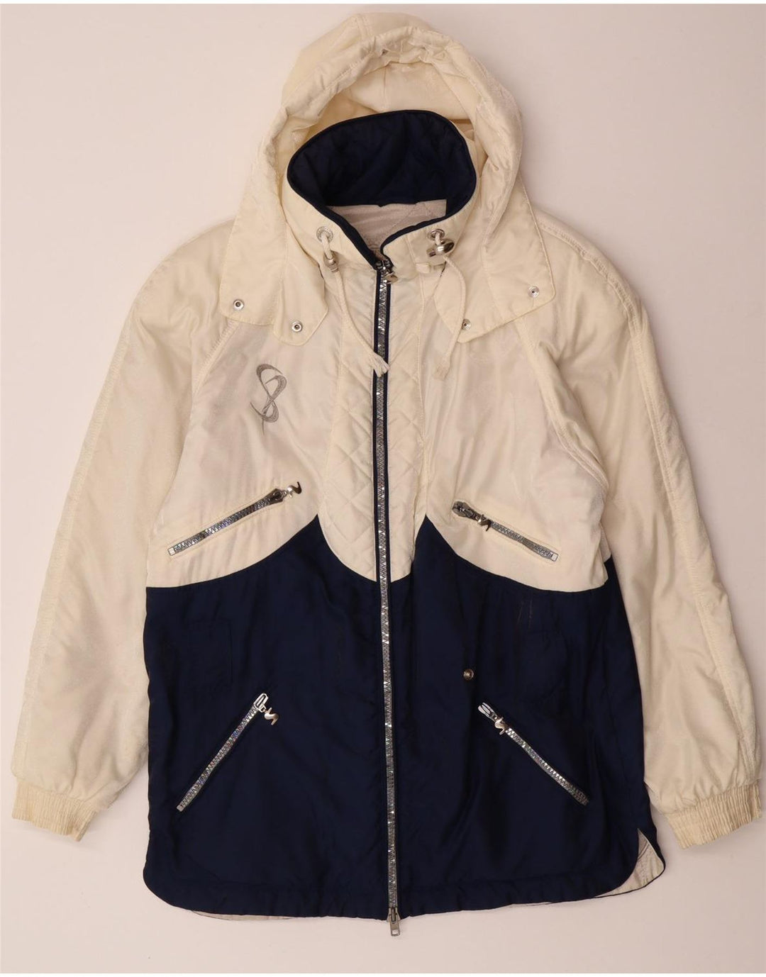 SPORTALM Manteau coupe-vent graphique surdimensionné pour femme EU 38 Medium Off White