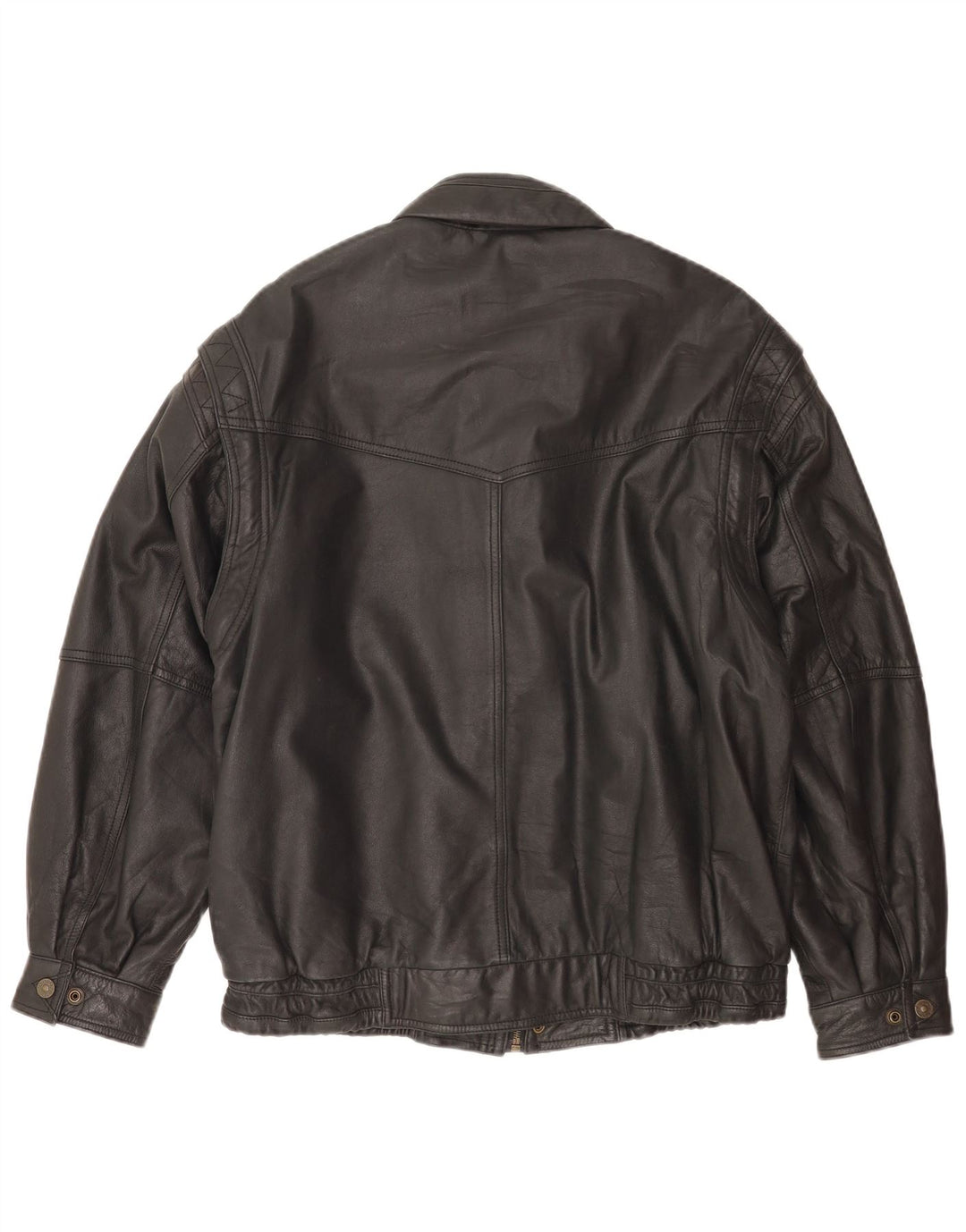 veste en cuir bomber homme vintage EU 50 grand cuir noir