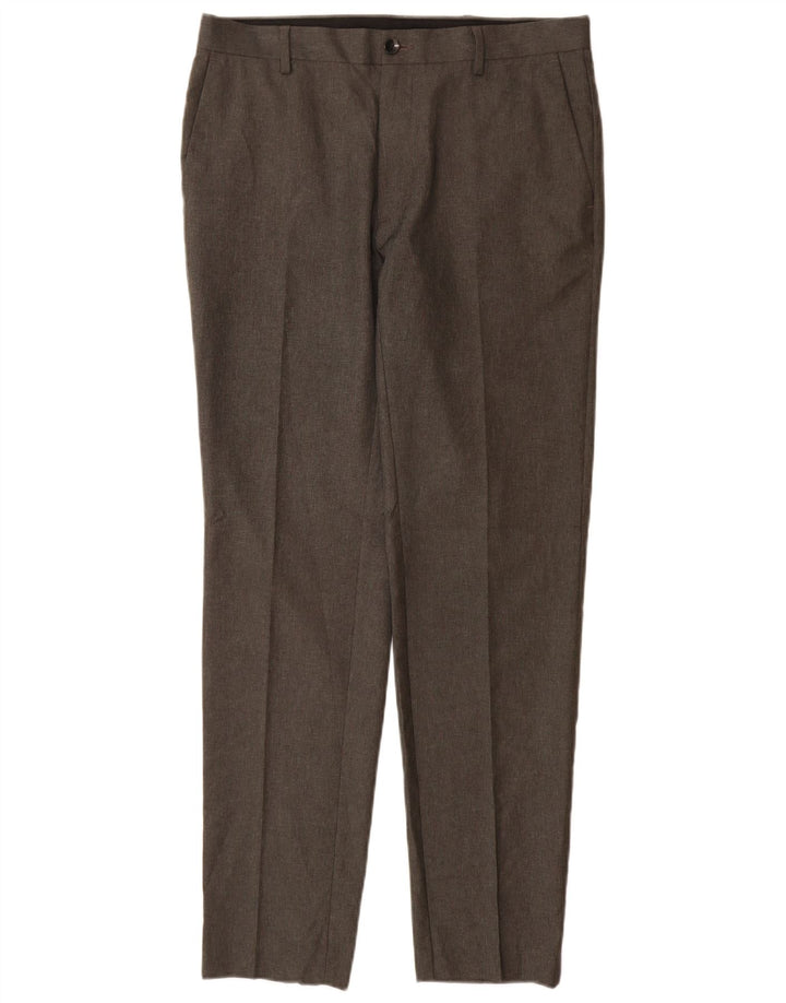 Marks & Spencer Pantalon décontracté skinny pour homme W32 L31 Gris Polyester