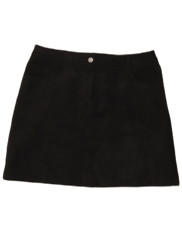 Marks & Spencer Mini-jupe femme UK 14 Large W32 Noir Polyester