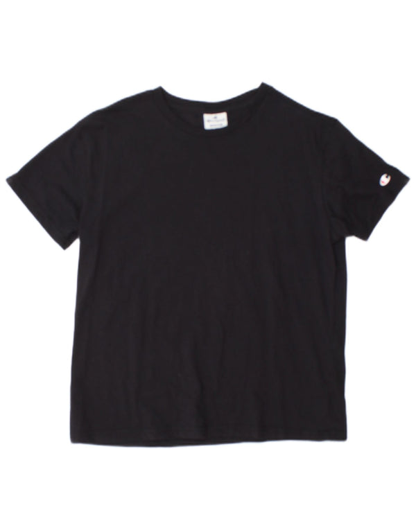 Champion T-Shirt Femme UK 14 Medium Noir