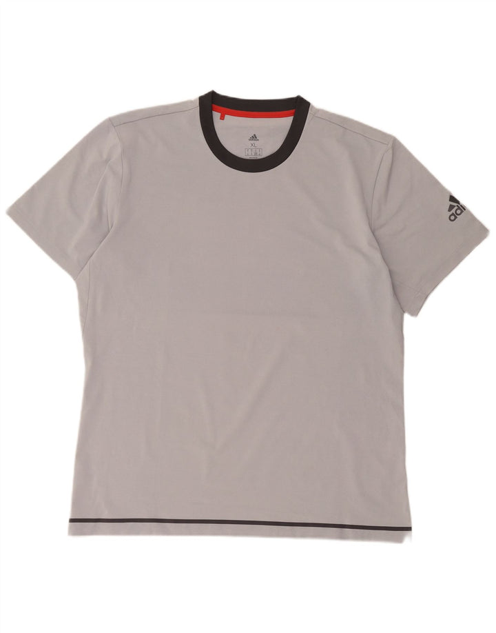 Adidas Mens Graphic T-Shirt Top XL Gris Polyester