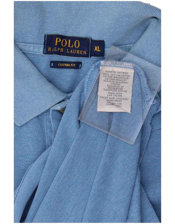 POLO RALPH LAUREN Polo sur mesure pour homme XL en coton bleu