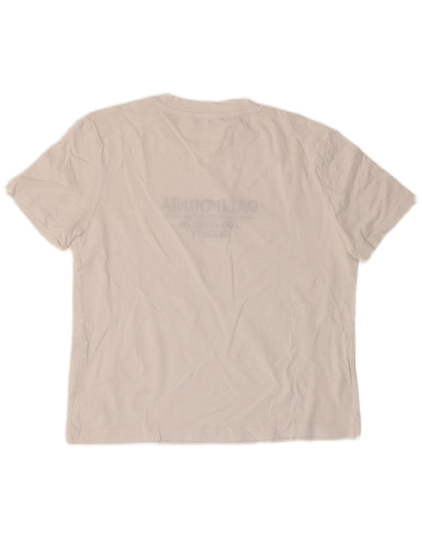 Zara Womens Crop Graphic T-Shirt Top UK 10 Petit Coton Blanc