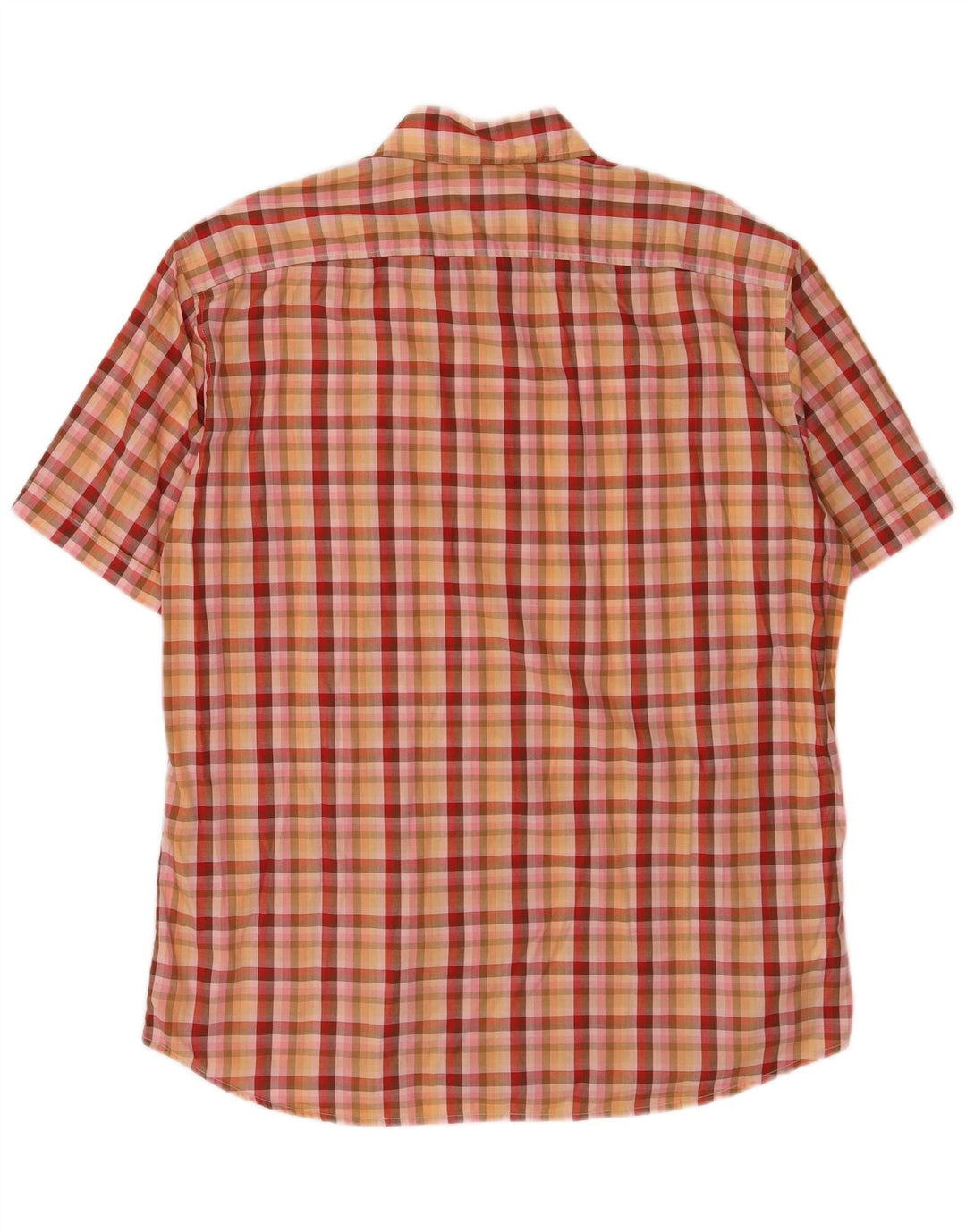 Hugo Boss Chemise à manches courtes pour homme en coton à carreaux orange