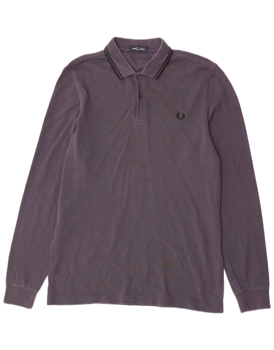 Fred Perry Polo à manches longues pour hommes, grand coton gris