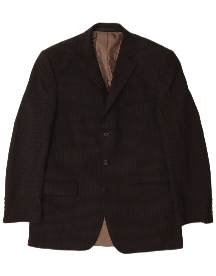 Marks & Spencer Veste blazer à 3 boutons pour homme UK 38 Medium Black Pinstripe