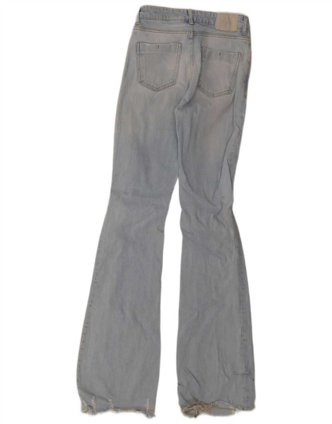 Zara Jean évasé vieilli pour femme Taille 34 2XS W24 L36 Bleu