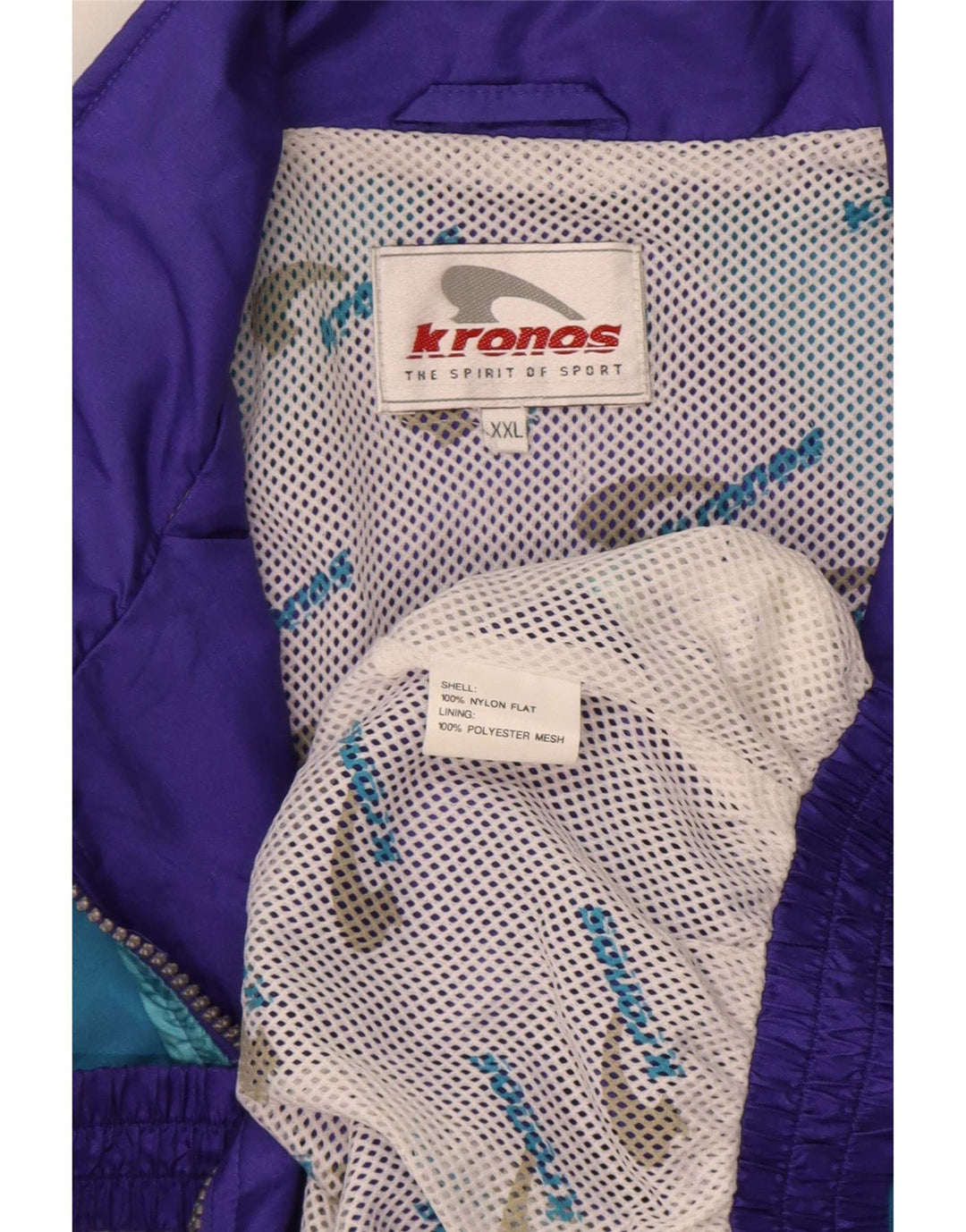 Kronos Veste de survêtement pour homme 2XL Violet Colorblock Nylon