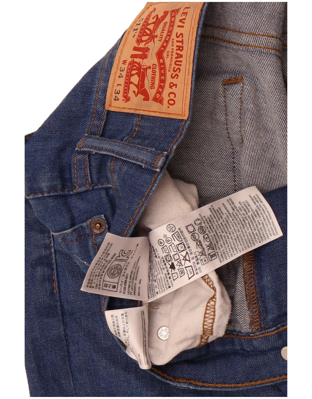 Levi's Jean Slim 511 Homme 34 L34 Bleu Coton