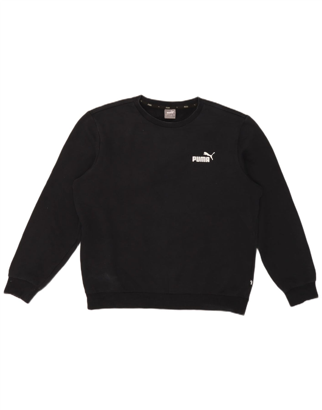 Puma Sweat-shirt pour homme en coton noir Taille L